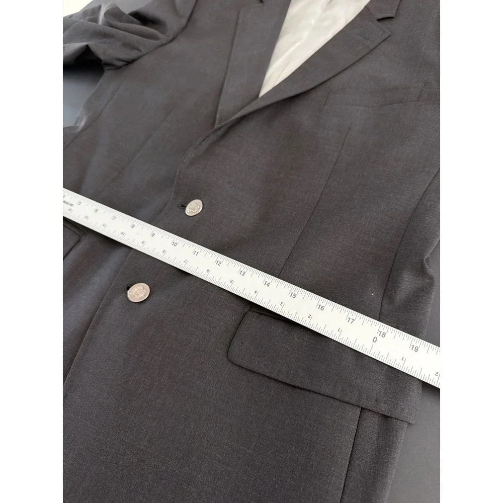 Dolce & Gabbana Mens Charcoal Gray Virgin Wool Blazer Made in Italy Sz 40R